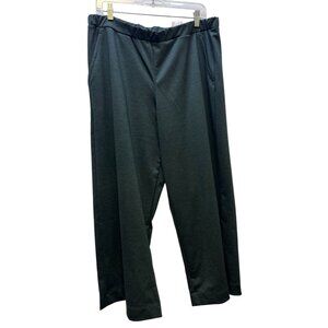 Alembika Womens Wide-Leg Pants Green Size 5/14 Elastic Waistband Comfortable Fit